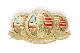3 X TRUMP PINS